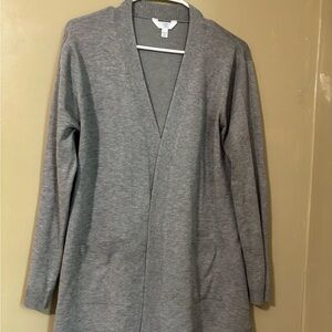 Time and Tru Gray Open-Front Blazer